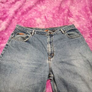 Jeep Jeans Men's 40x32 High Rise Relaxed Fit Blue Denim Made in Mexico‎
